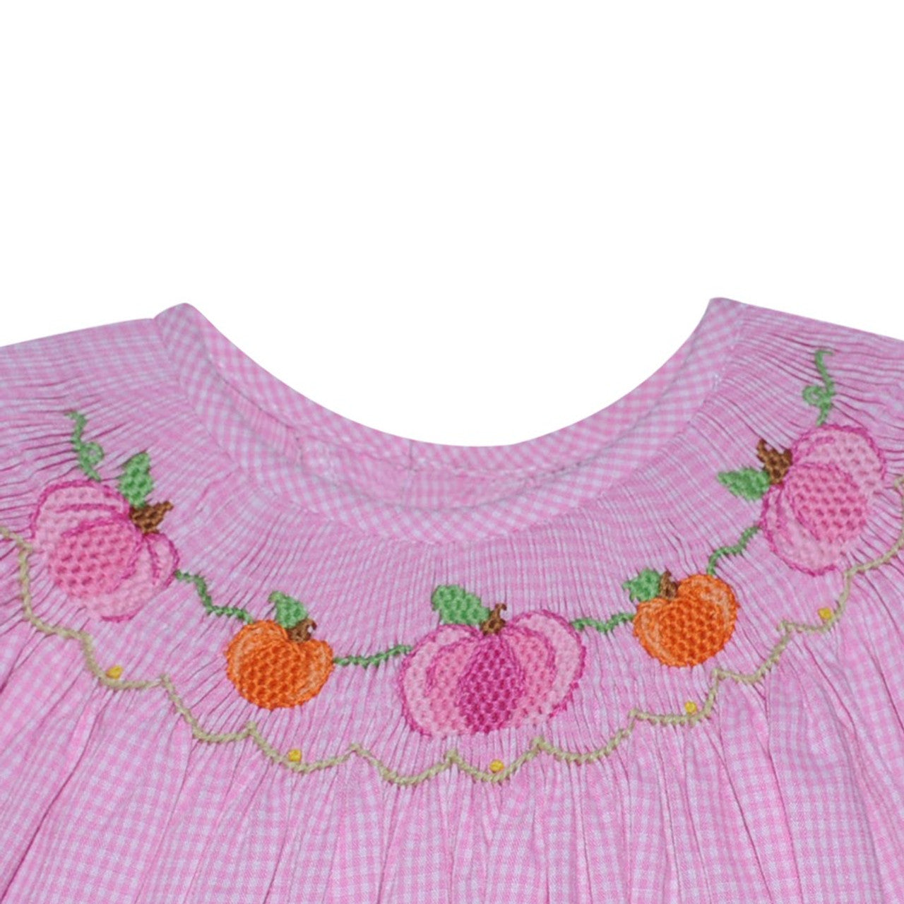 Pink Smocked Pumpkin Dress