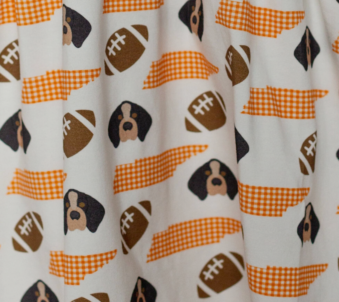 Orange Smokey Dog Football Bubble-Tennessee