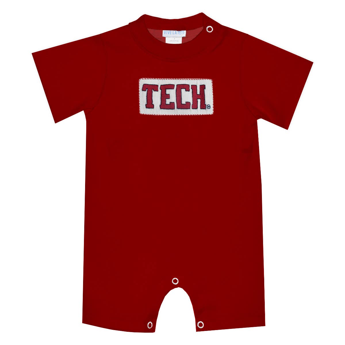 Texas Tech Red Raiders Smocked Short Sleeve Romper