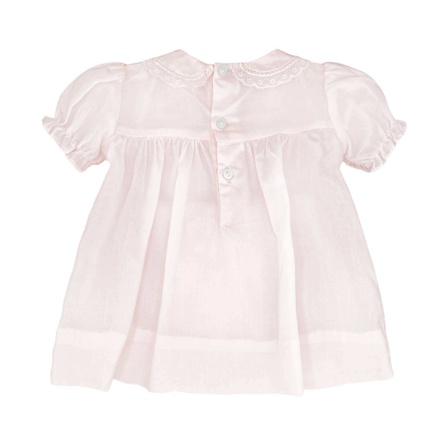 Pink Fully Smocked Dress with Lace back