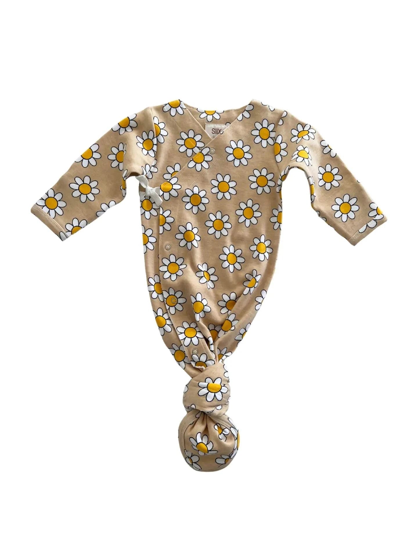 Daisy Pop Biscotti / Organic Kimono Knot Gown