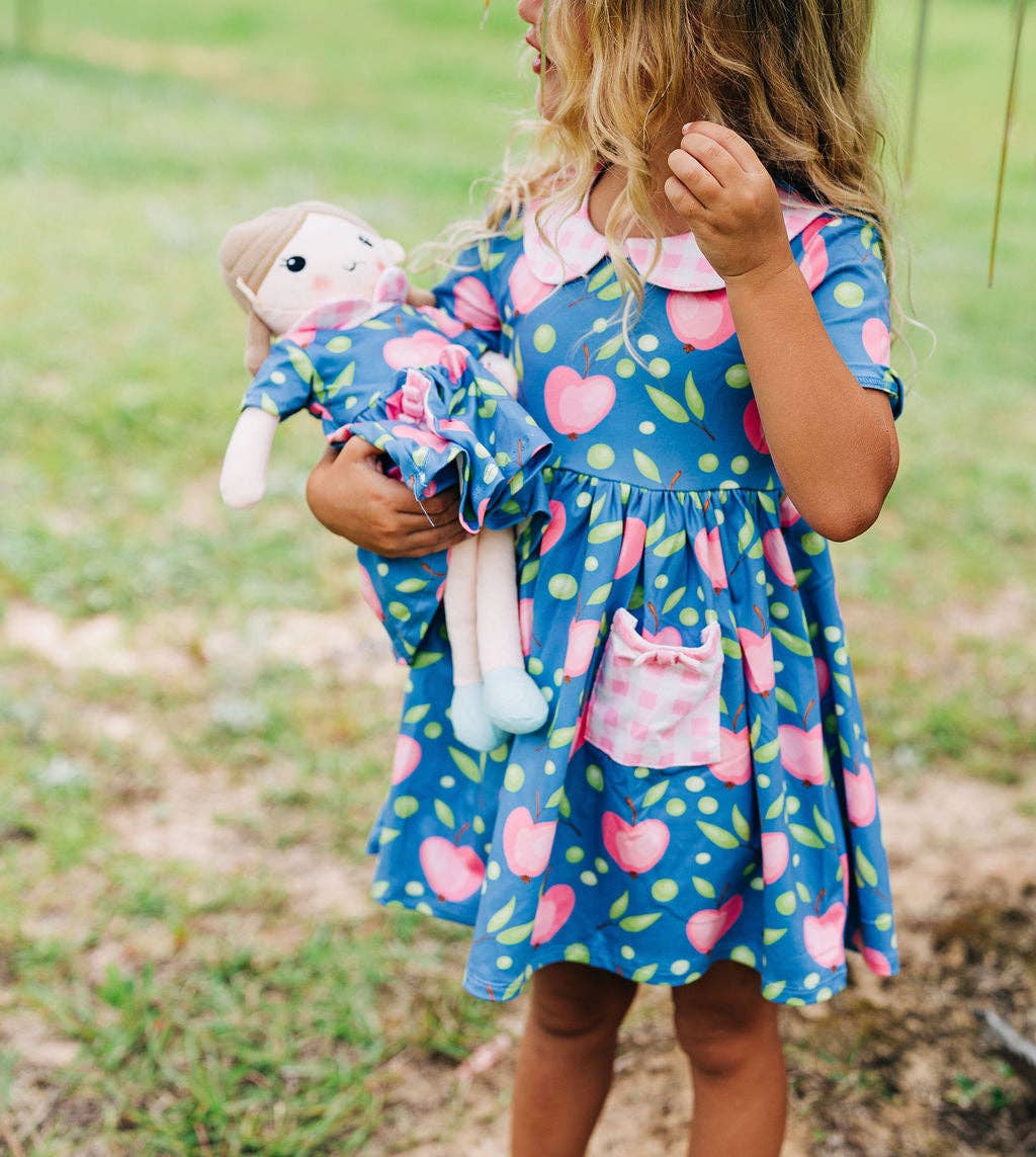 Pink Apples Twirl Dress