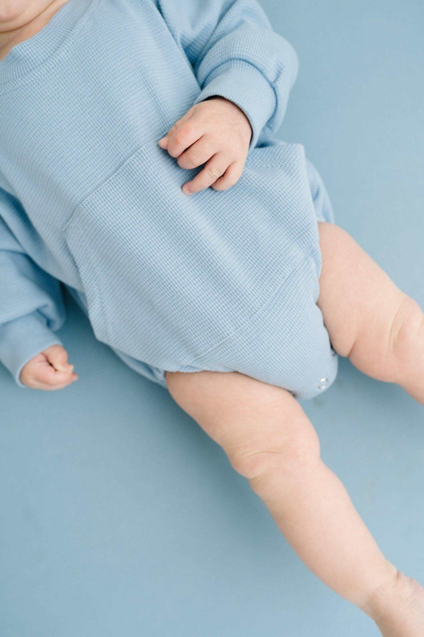 River Waffle Sweatshirt Romper detail