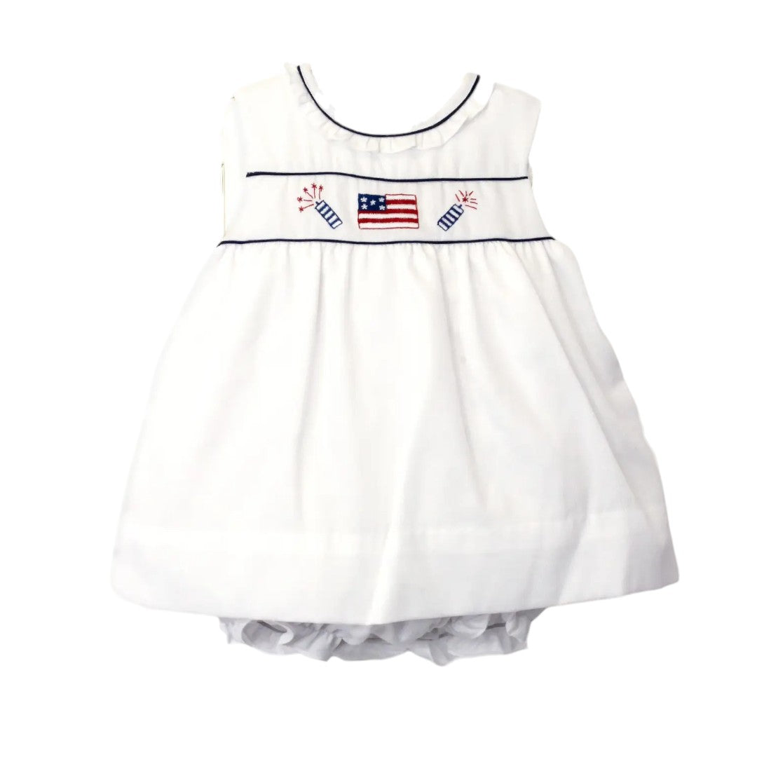 4th of July Embroidered Dress