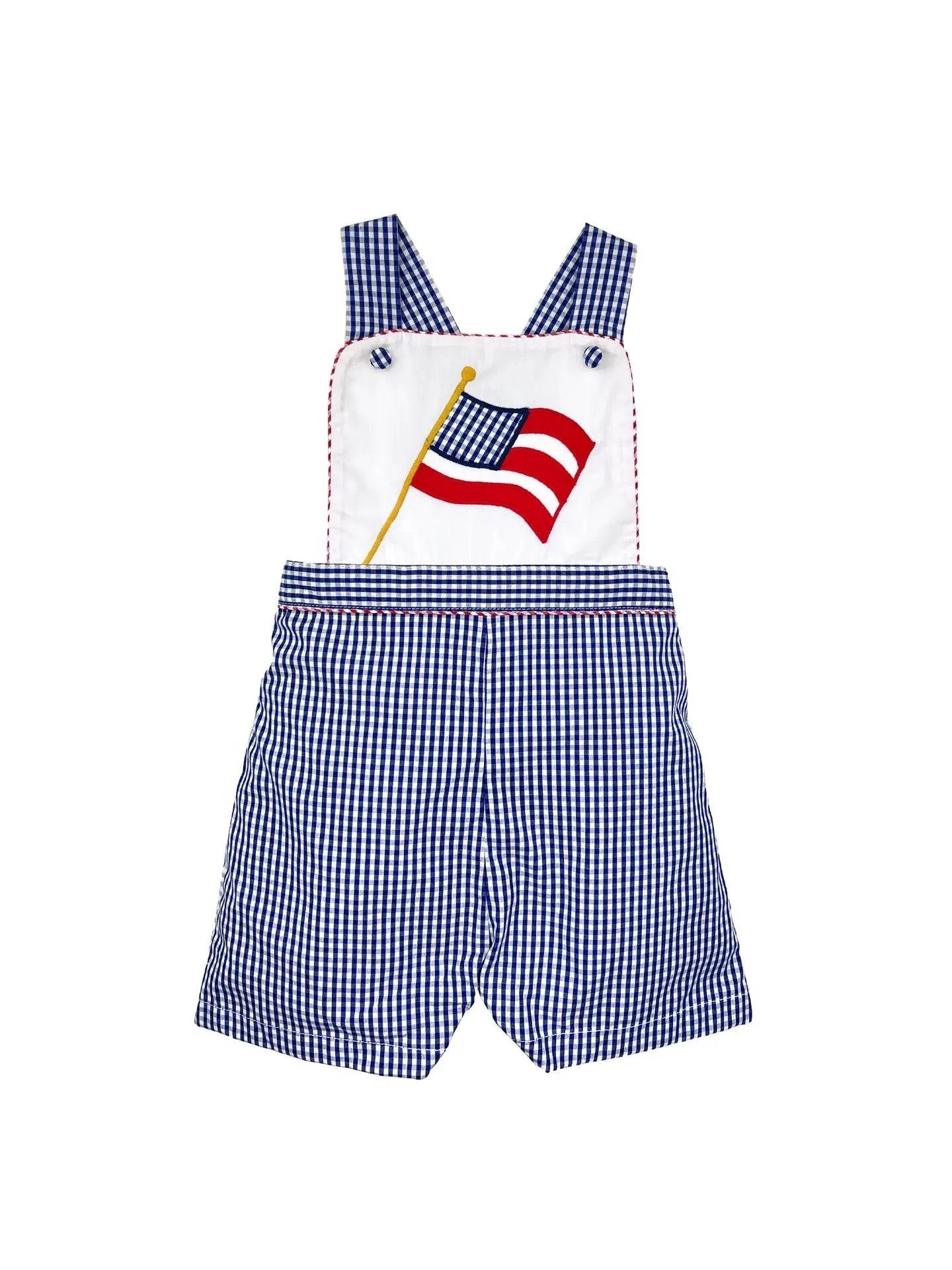 Flag Applique Boy Shortall
