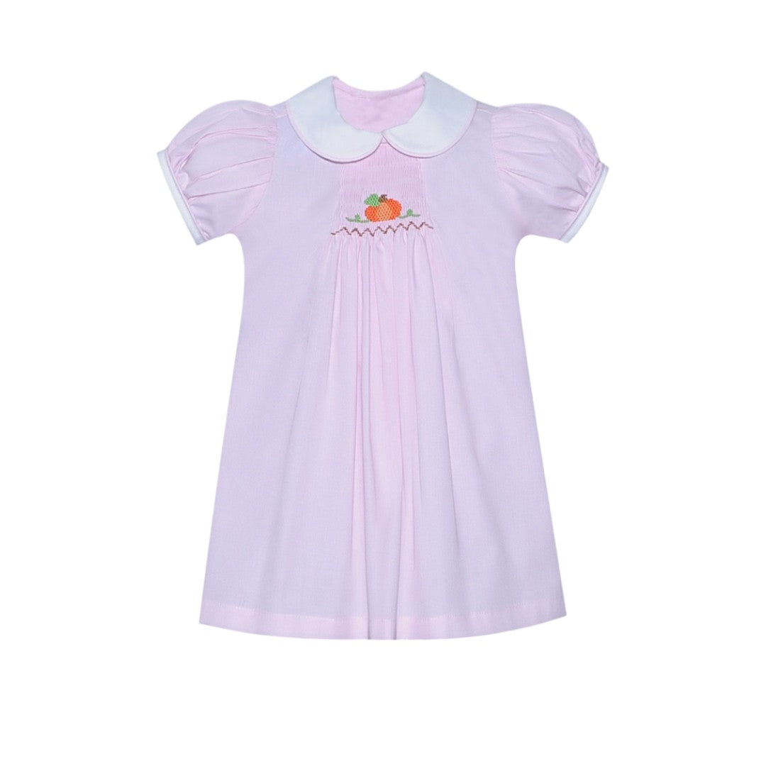 Pink Smocked Pumpkin Dress