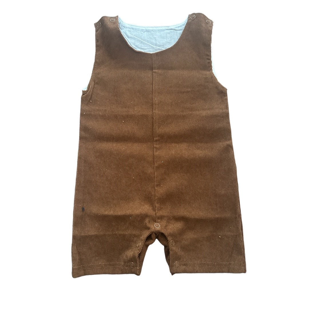 Dark Brown Boys Corduroy Shortall