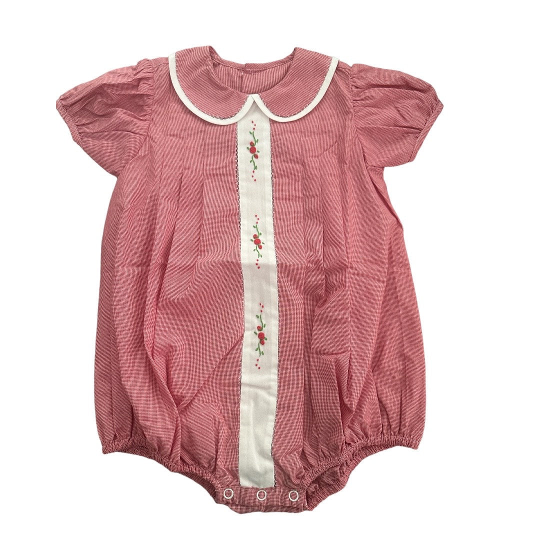 Red Holiday Bubble with Handstiching