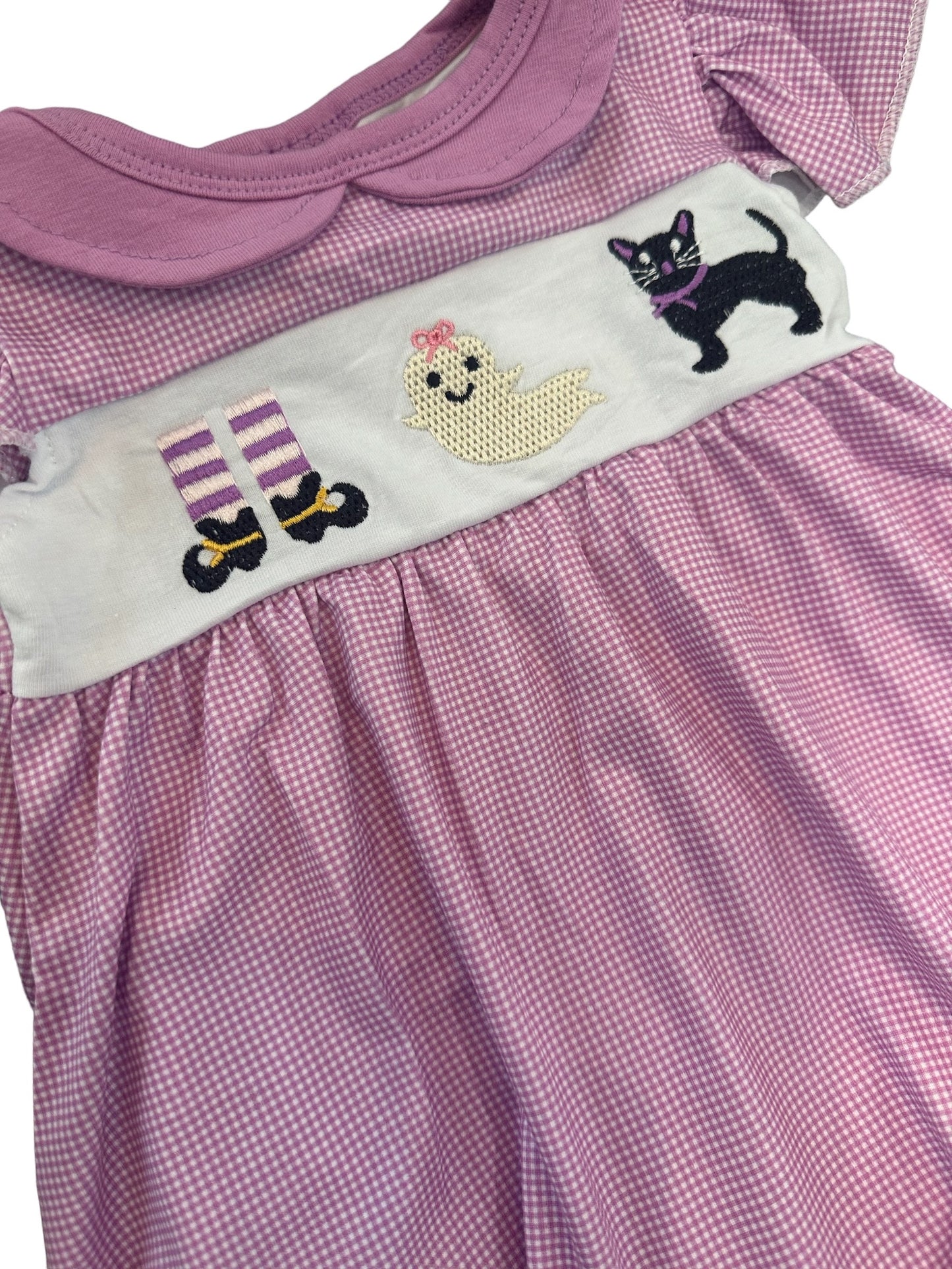 Halloween Purple Cats Tunic Top and Bloomers Set (embroidered)