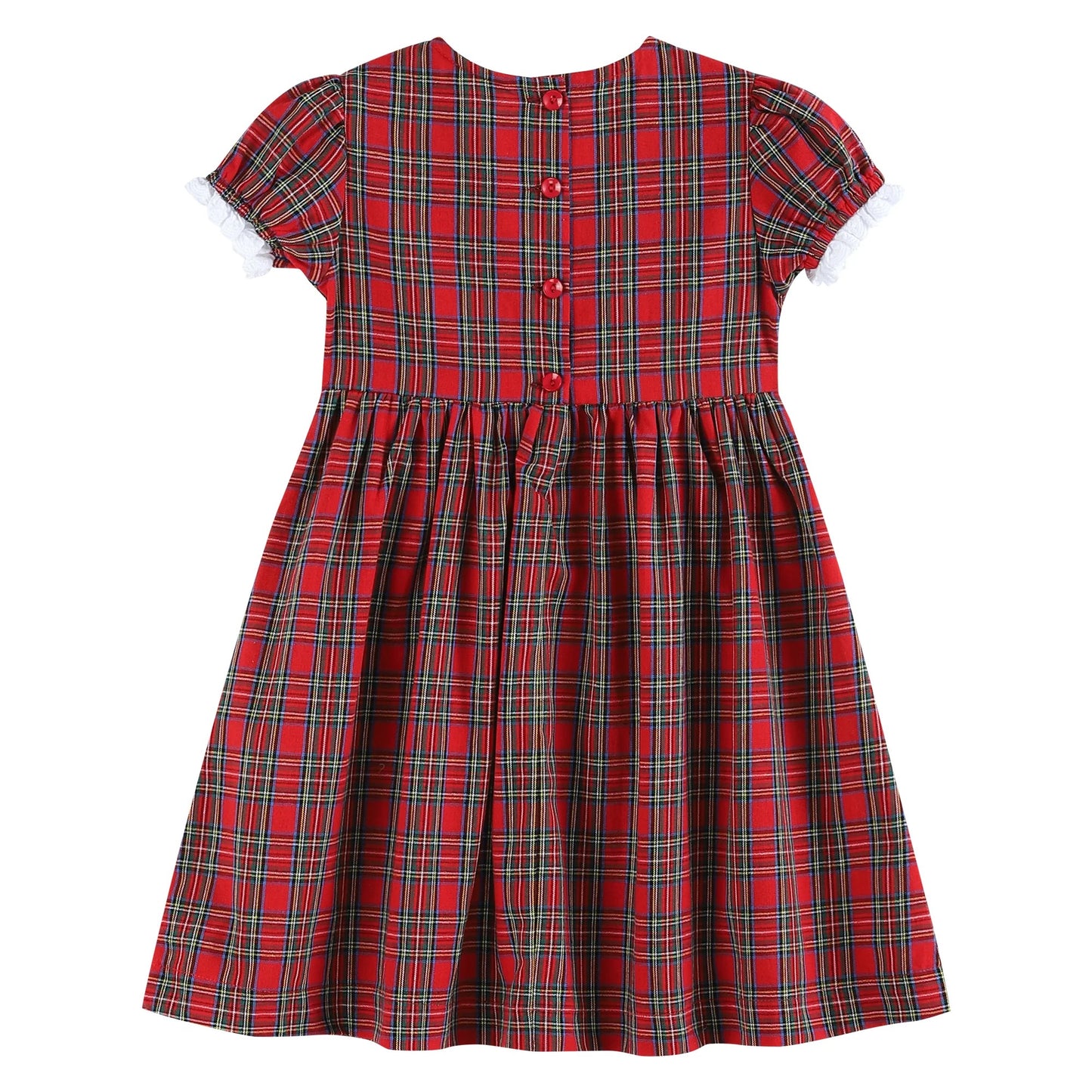 Red Christmas Tree Yoke Dress