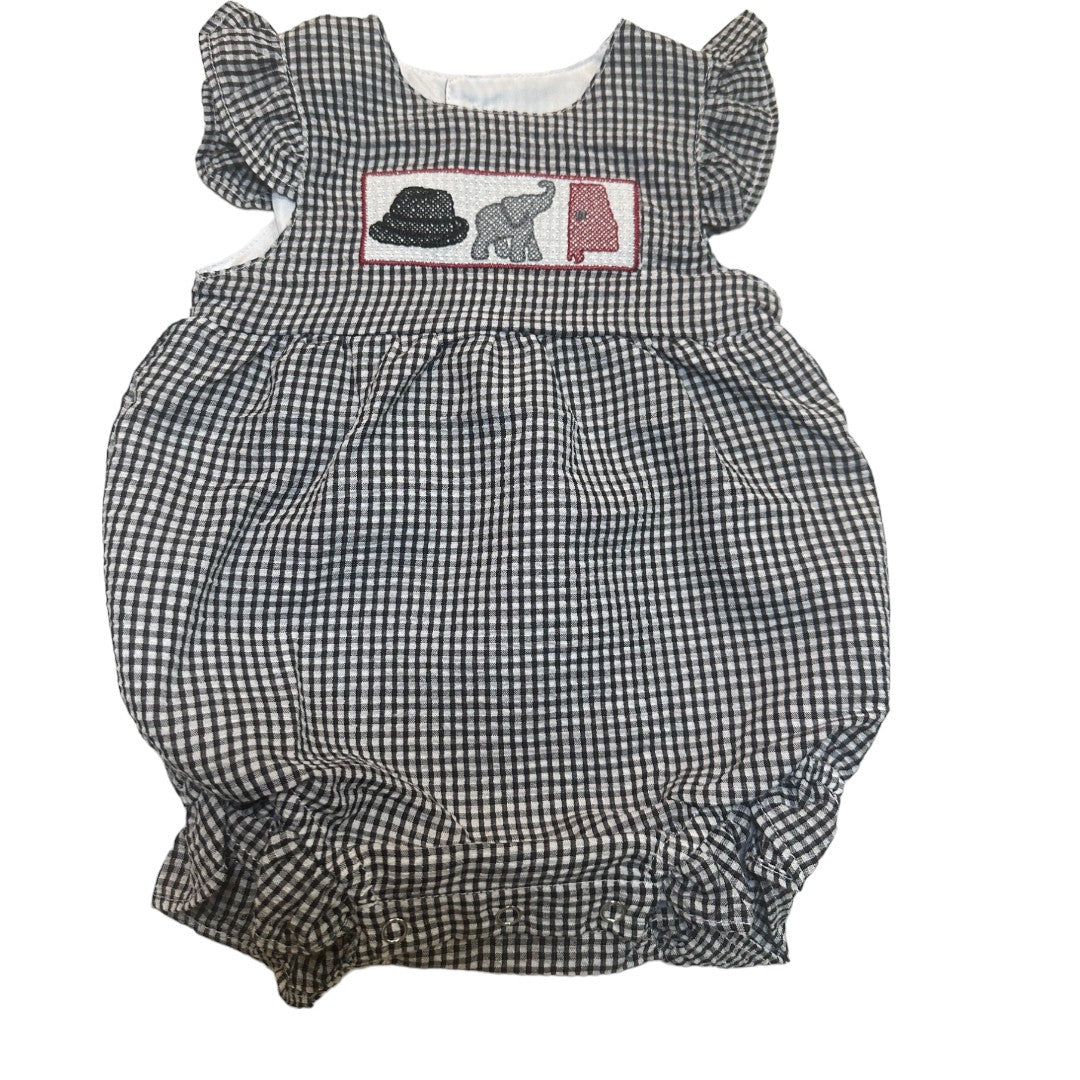 Black Gingham Seersucker Alabama Gameday Bubble