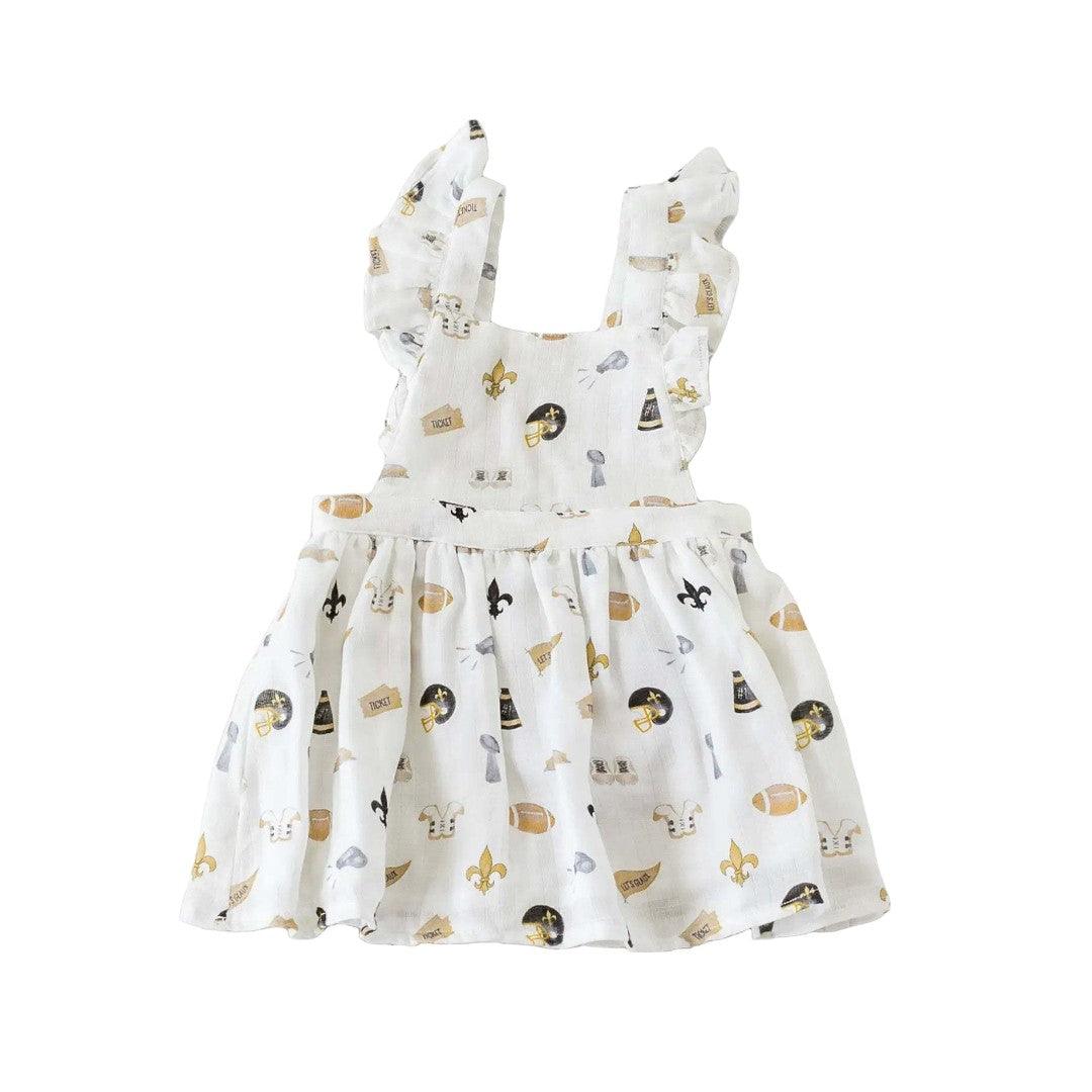 Let's Go Saints Organic Muslin Gameday Dress