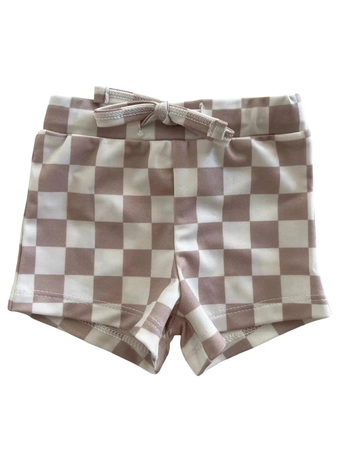 Tiramisu Checkerboard / Riviera Swim Short / Upf 50+