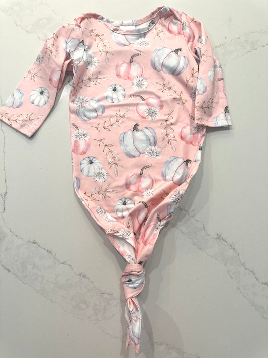 Pastel Pumkin Baby knot Gown