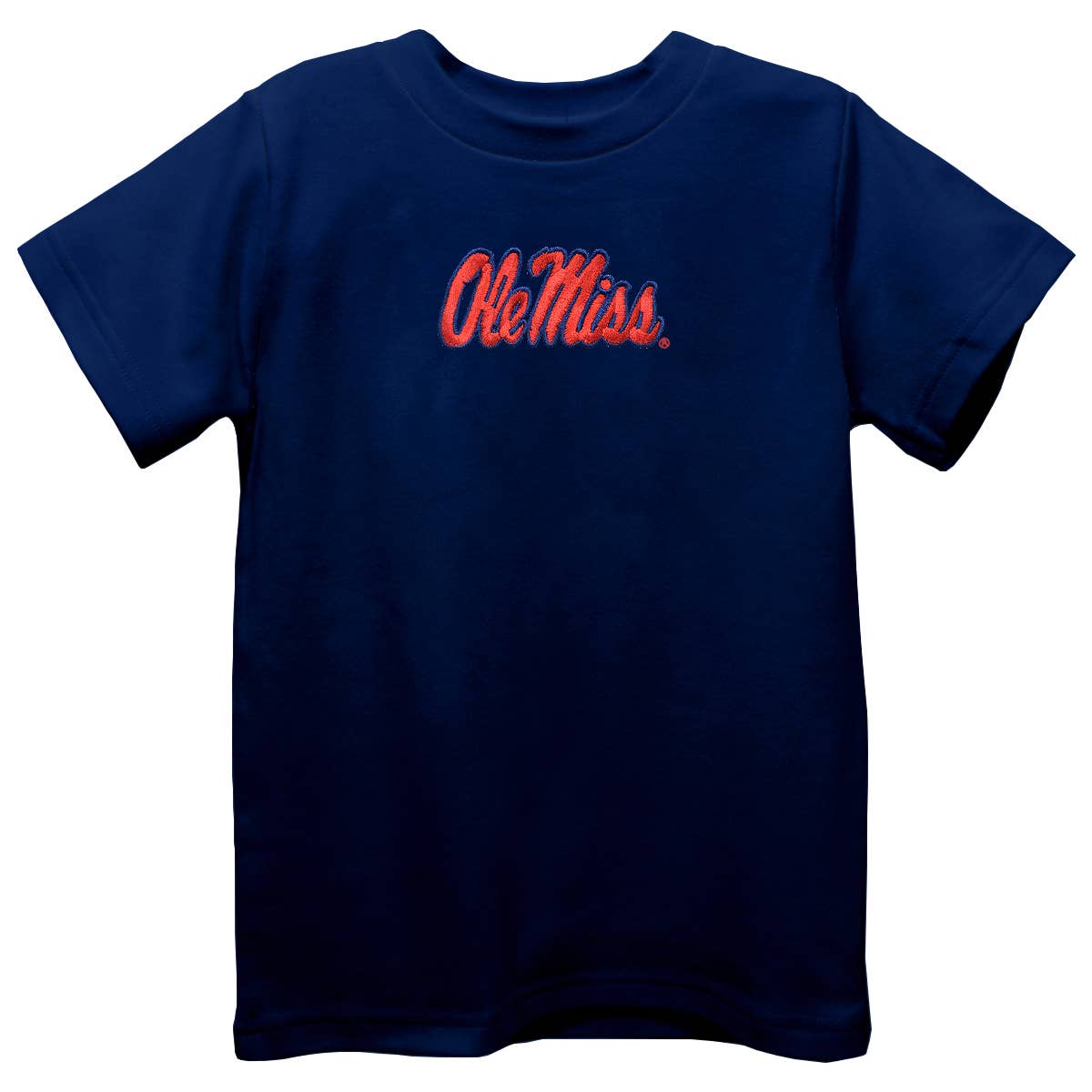 Ole Miss Rebels Embroidered Navy Short Sleeve Boys T-Shirt