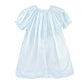 Daygown with Raglan Sleeves and Embroidered Hem 3 color choices back blue