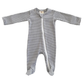 Black Stripe / Organic Ribbed Zip Footie (Baby - Kids)