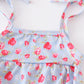 Pink floral print baby gown