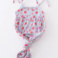 Pink floral print baby gown