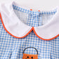 Blue Plaid Embroidered Ghost Dress