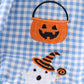 Blue plaid Embroidery Ghost Girl Bubble