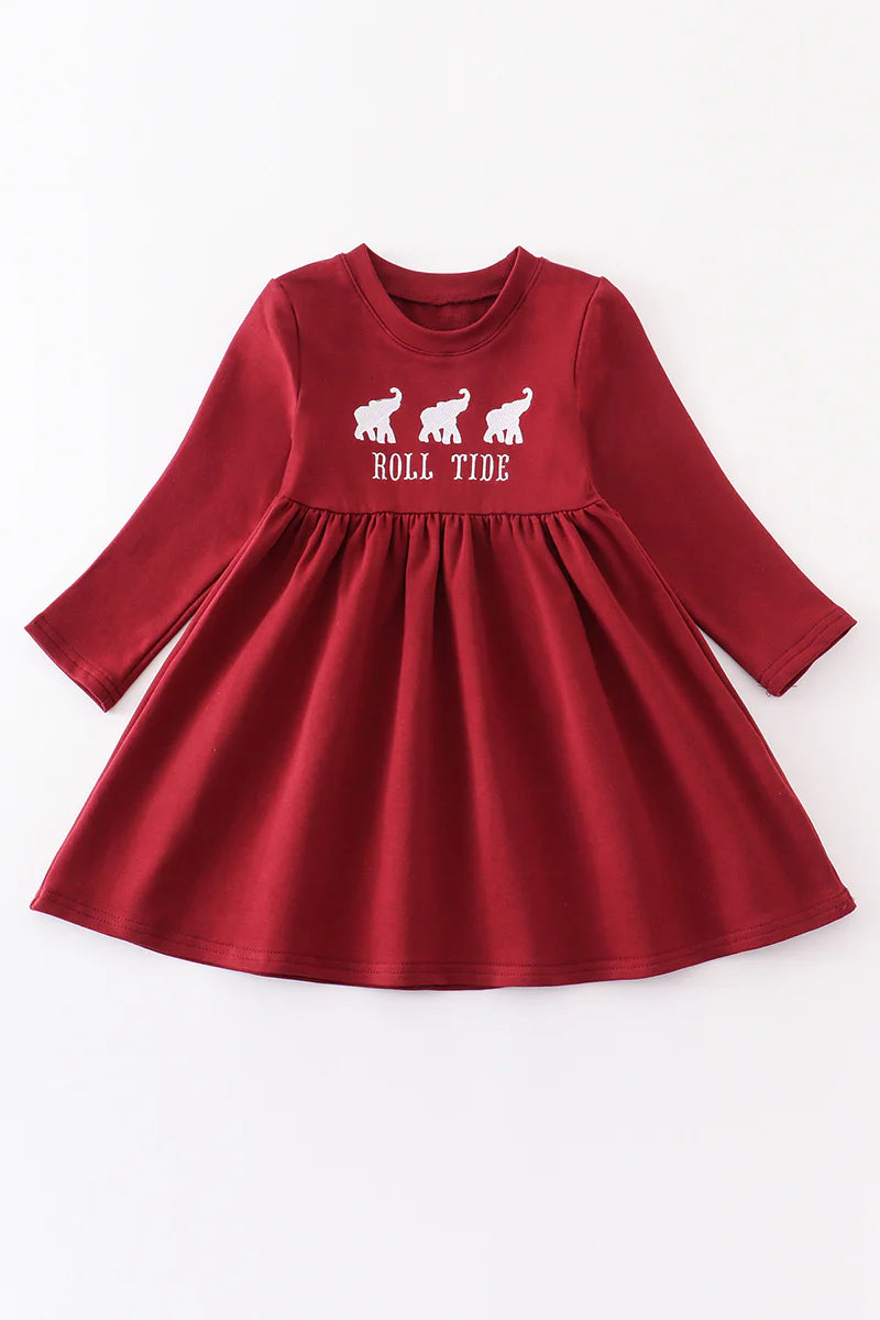 Alabama Embroidered Terry Dress