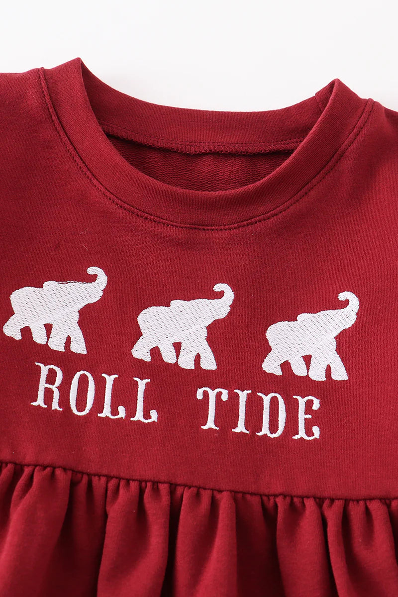 Alabama Embroidered Terry Dress
