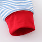 Blue, white Striped deer French knot boy bubble
