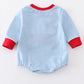 Blue, white Striped deer French knot boy bubble