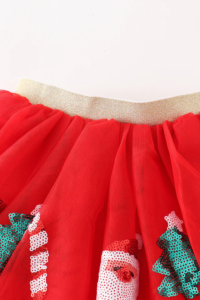 Red christmas sequin tutu skirt – POPPIBLUE