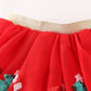 Red christmas sequin tutu skirt