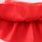 Red christmas sequin tutu skirt