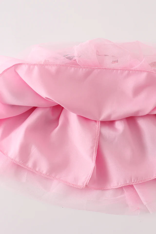 Pink Christmas sequin tutu skirt