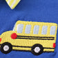 BLUE BUS EMBROIDERY BACK TO SCHOOL BOY SHIRT