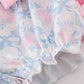Blue bow tie print girl bubble
