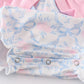 Blue bow tie print girl bubble