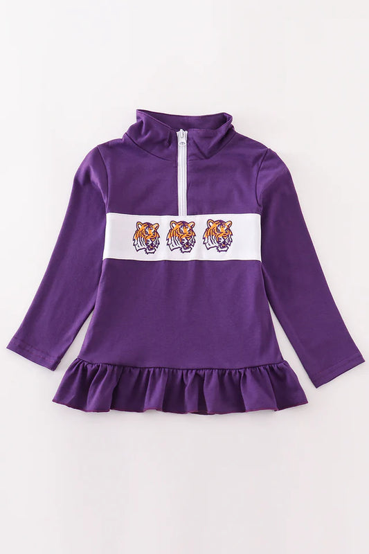 LSU embroidery girl pullover