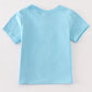 Blue puppy applique boy top