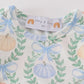 Green pumpkin bow print ruffle girl bubble