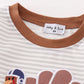 Stripe turkey applique boy romper