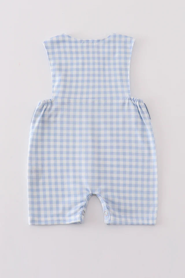 Blue golf embroidery smocked boy jonjon