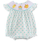 DOT CHICK EMBROIDERY SMOCKED BUBBLE