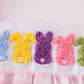 Pink bunny french knot girl bubble