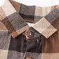 Brown Plaid Button Down Boys Onesie Shirt