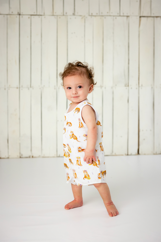 Louisiana Tigers Organic Muslin Shortalls_tigers