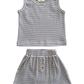 Black Stripe / Organic Ribbed Tank & Short Set (Baby - Kids)