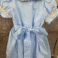 Blue Heirloom Handsmocked Dress with Bow