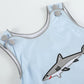 Blue Shark Applique Bubble Romper