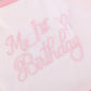 Pink 'My 1st Birthday' Bib