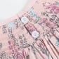 Pink Rose Smocked Bishop Dress